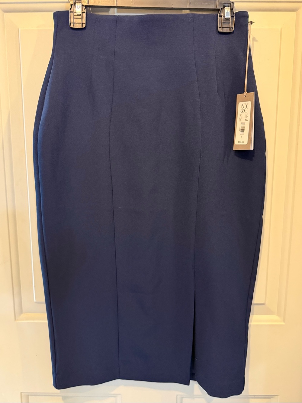 New York & Company Navy Pencil Skirt